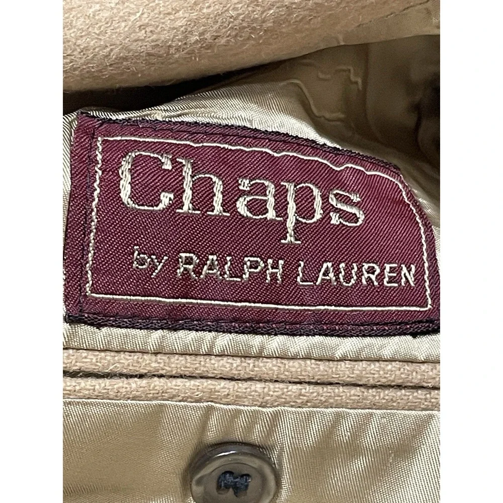 Vintage Chaps Ralph Lauren Camel Hair Blazer Sport Coat Beige 2-Button